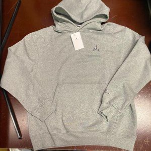 Jordan Mens Gray Essential DC9713-091 Long Sleeve Fleece Pullover Hoodie Sz M XL